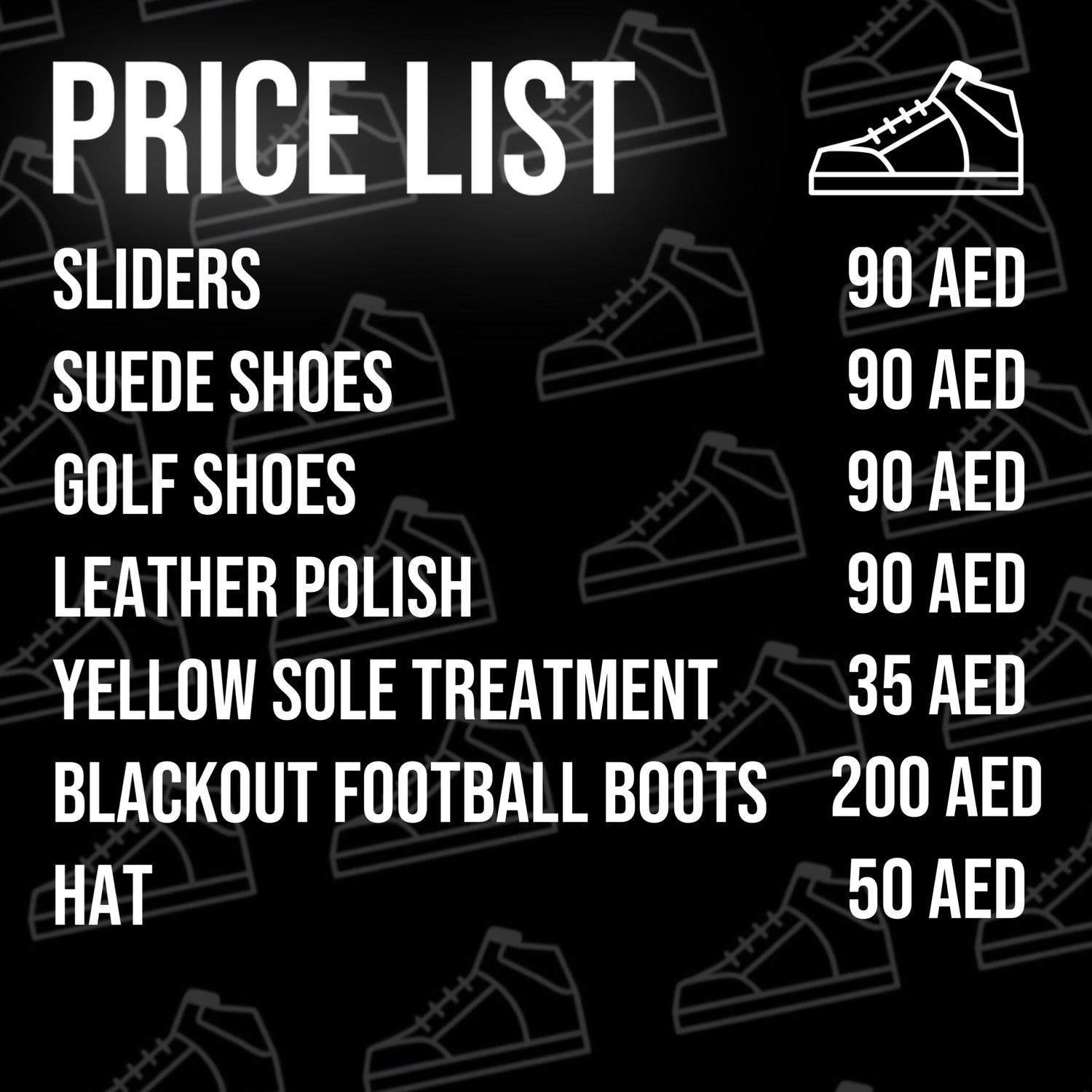shoe cleaning cost