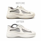 Sneaker Clean in Dubai, before and after on a client's pair