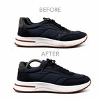 Sneaker Clean in Dubai, before and after on a client's pair