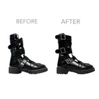 Boots Cleaning in Dubai, before and after on a client's pair