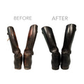 Boots Cleaning in Dubai, before and after on a client's pair