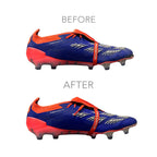 Football Boots Cleaning in Dubai, before and after on a client's pair