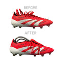Football Boots Cleaning in Dubai, before and after on a client's pair