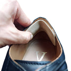 Heel Liner Leather Repair in Dubai, before and after on a client's pair