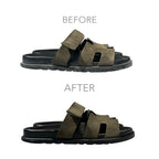 Flip Flop & Sliders Clean in Dubai, before and after on a client's pair