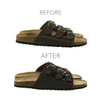Flip Flop & Sliders Clean in Dubai, before and after on a client's pair
