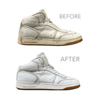Yellow Sole Treatment in Dubai, before and after on a client's pair